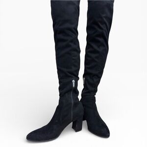 Marc Fisher Luley Over The Knee Boots Black Faux Suede Size US 9